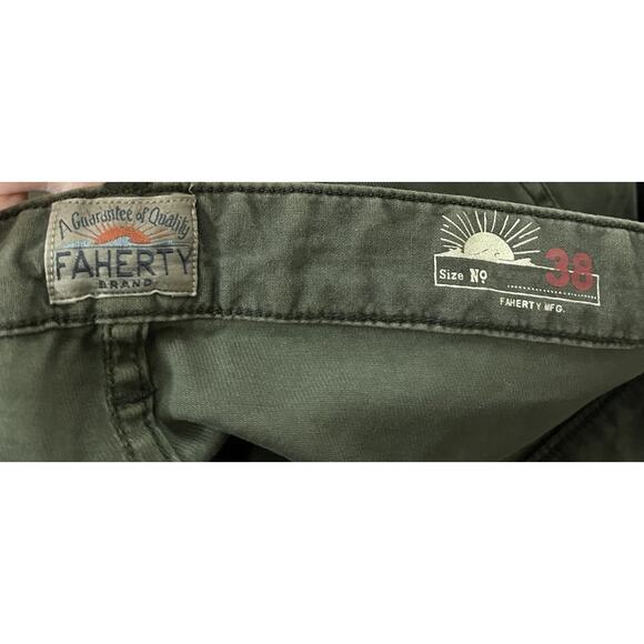 Faherty Dark Green Straight Leg Men's Jeans Size 38 - Picture 4 of 5